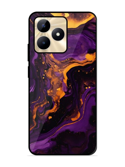 Painting Of A Purple Glossy Metal Phone Cover for Realme C51 Zapvi