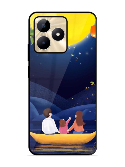 Happy Family And Beautiful View Glossy Metal Phone Cover for Realme C53 Zapvi