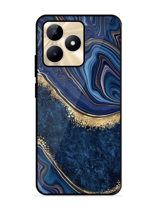 Abstract Background Blue Glossy Metal TPU Phone Cover for Realme C53 Zapvi