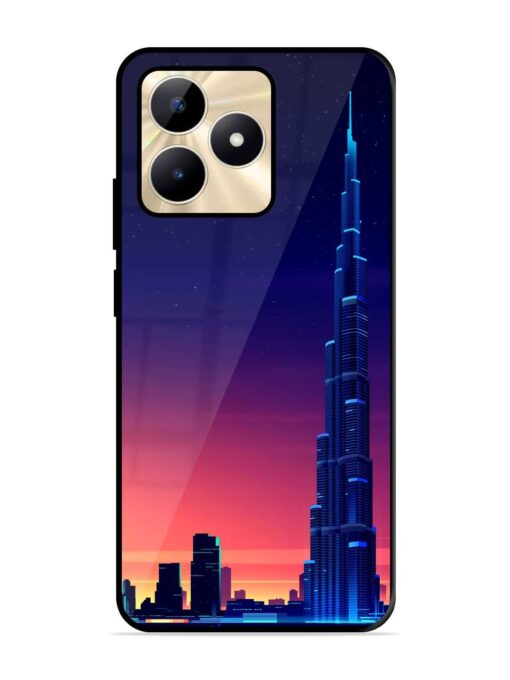 Burj Khalifa Abstract Glossy Metal Phone Cover for Realme C53 Zapvi