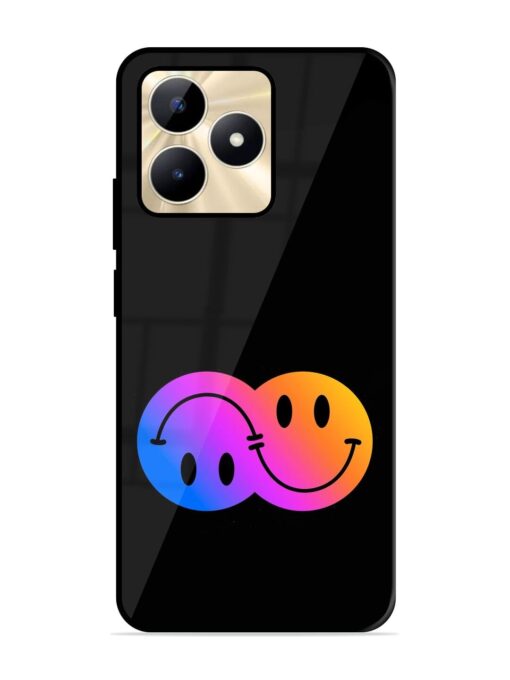 Gradient Smile Art Glossy Metal TPU Phone Cover for Realme C53