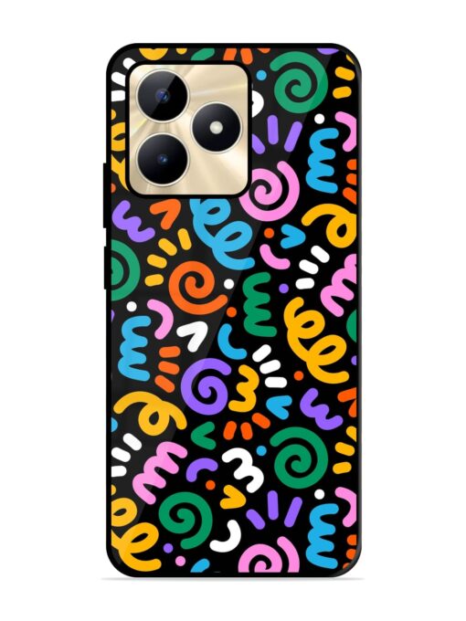 Colorful Seamless Vector Glossy Metal Phone Cover for Realme C53 Zapvi