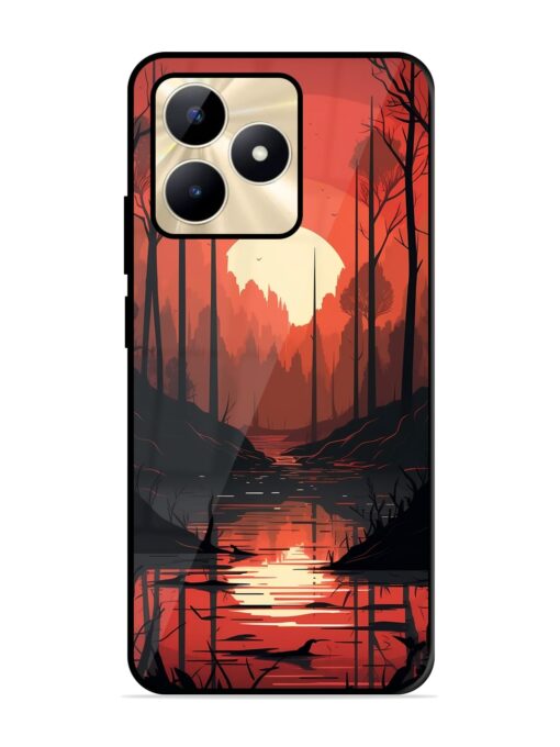 Natural Landscape Glossy Metal Phone Cover for Realme C53