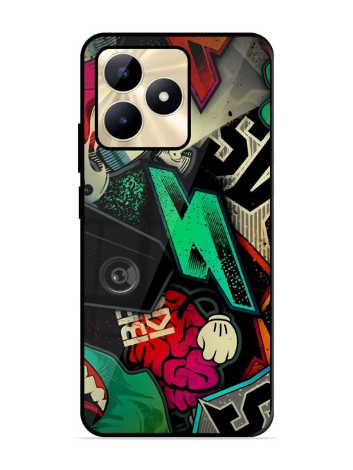 Graffiti Art Glossy Metal Phone Cover for Realme C53