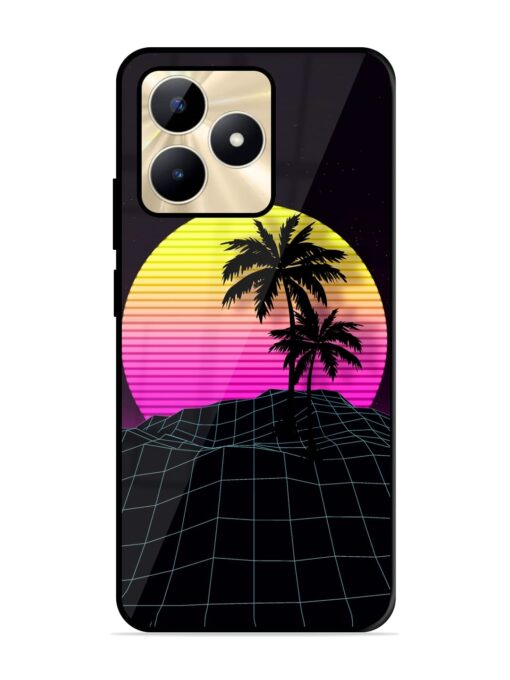 Coconut Vector Glossy Metal Phone Cover for Realme C53 Zapvi