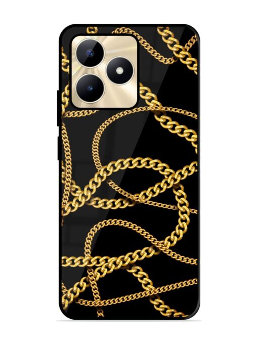 Decorative Golde Chain Glossy Metal Phone Cover for Realme C53