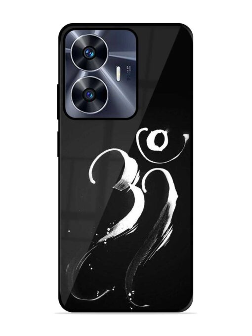 Om Logo Glossy Metal Phone Cover for Realme C55 Zapvi