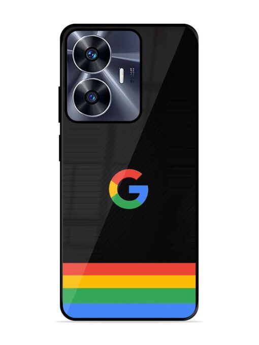 Google Logo Art Glossy Metal Phone Cover for Realme C55 Zapvi