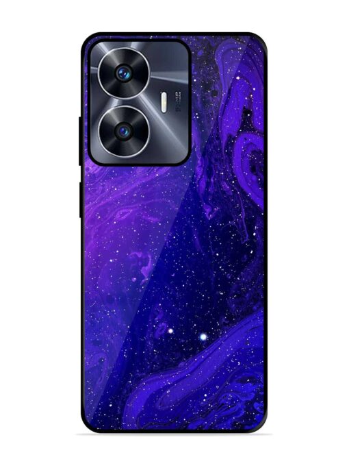 Galaxy Acrylic Abstract Art Glossy Metal Phone Cover for Realme C55 Zapvi