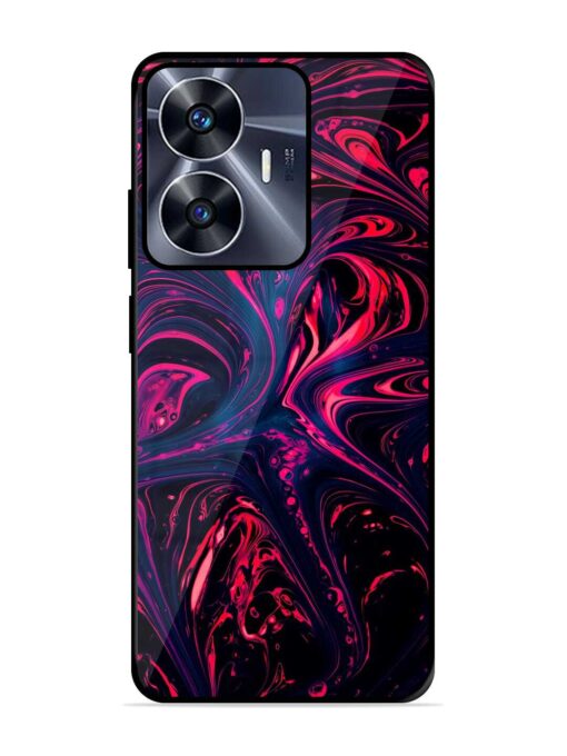 Abstract Background Glossy Metal Phone Cover for Realme C55 Zapvi