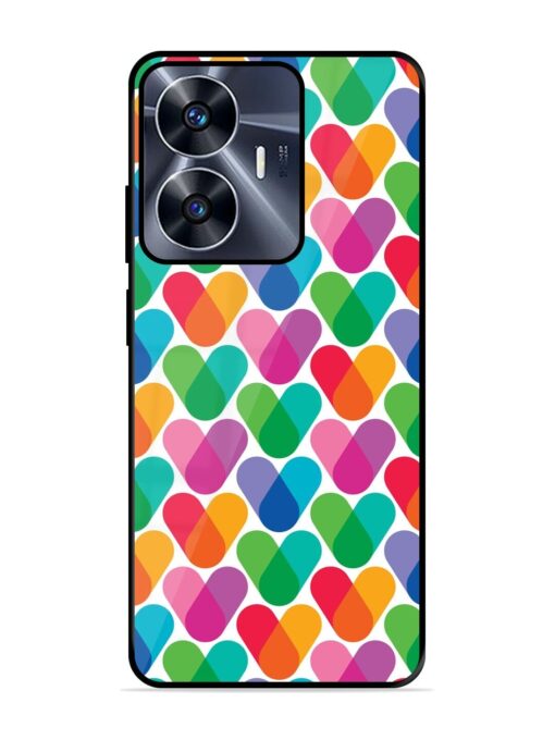 Overlapping Colors Colorful Glossy Metal TPU Phone Cover for Realme C55 Zapvi