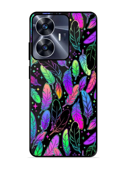 Bright Multi Colored Seamless Glossy Metal Phone Cover for Realme C55