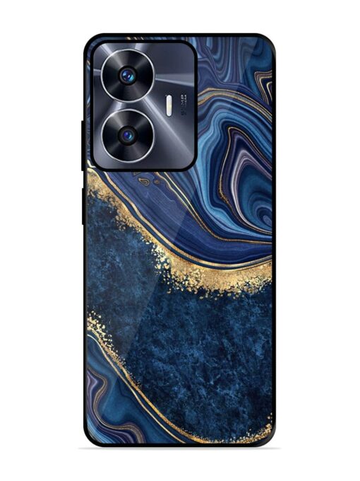 Abstract Background Blue Glossy Metal TPU Phone Cover for Realme C55 Zapvi