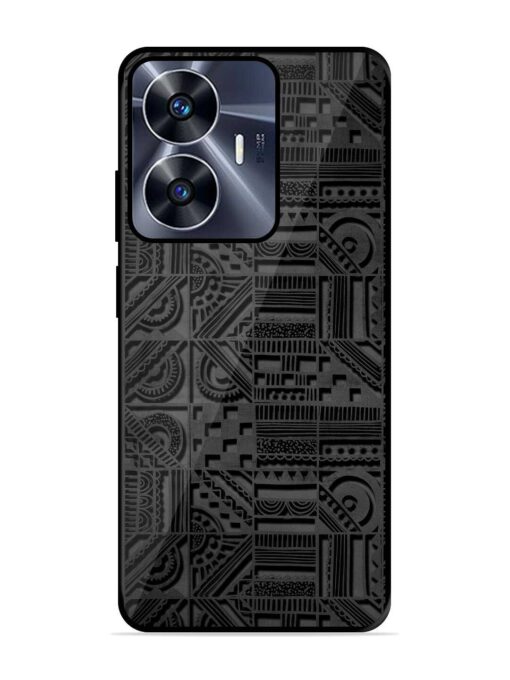 Seamless Pattern Glossy Metal Phone Cover for Realme C55 Zapvi