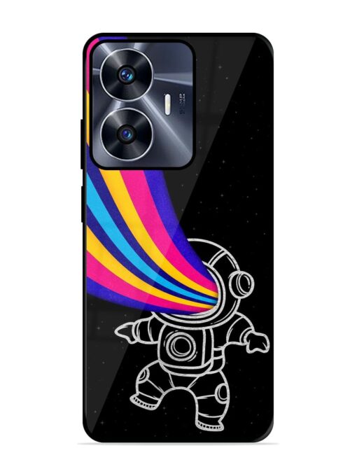 Astronaut Glossy Metal TPU Phone Cover for Realme C55 Zapvi