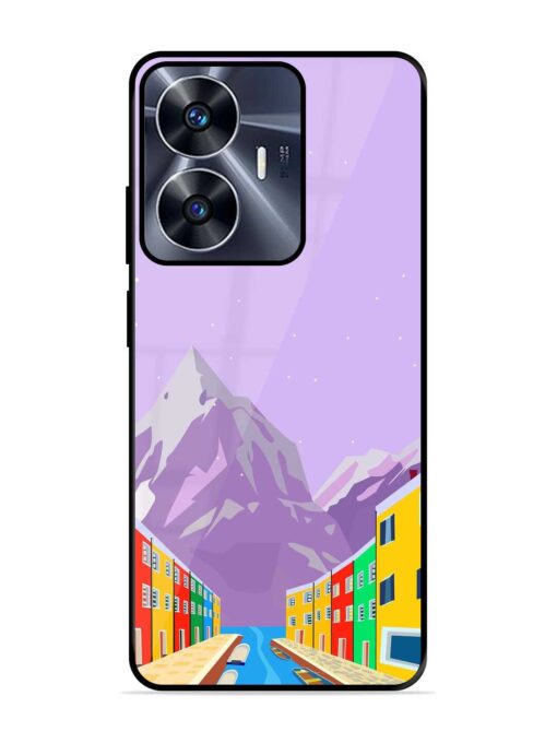 Venice City Illustration Glossy Metal Phone Cover for Realme C55 Zapvi