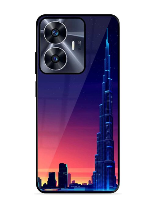 Burj Khalifa Abstract Glossy Metal Phone Cover for Realme C55