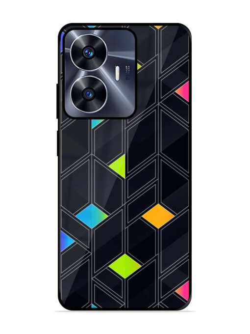 Abstract Mosaic Seamless Glossy Metal Phone Cover for Realme C55