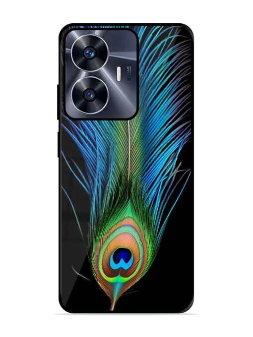 Peacock Feather Glossy Metal TPU Phone Cover for Realme C55 Zapvi