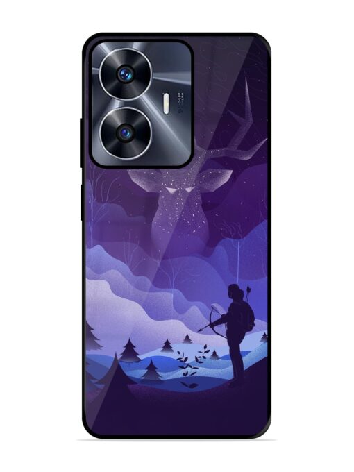 Deer Forest River Glossy Metal Phone Cover for Realme C55 Zapvi