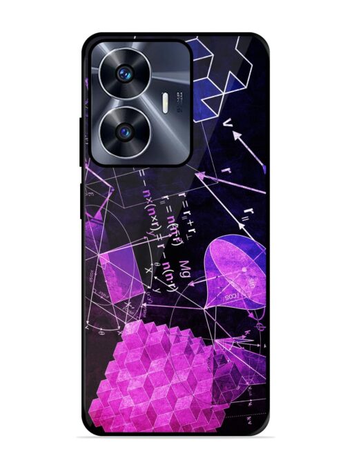 Math Physics Formula Art Glossy Metal Phone Cover for Realme C55 Zapvi