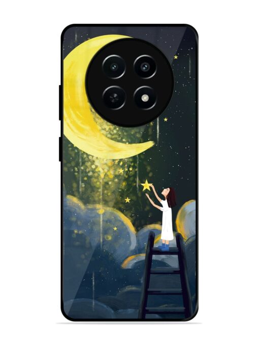 Moonlight Healing Night Illustration Glossy Metal TPU Phone Cover for Realme C65 (5G) Zapvi