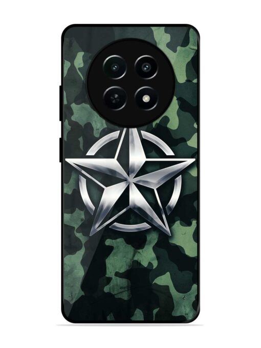 Indian Army Star Design Glossy Metal Phone Cover for Realme C65 (5G) Zapvi