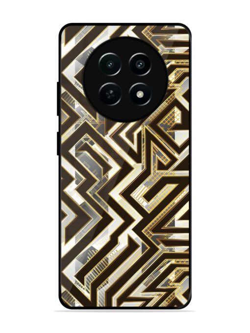 Technology Geometric Seamless Glossy Metal Phone Cover for Realme C65 (5G) Zapvi