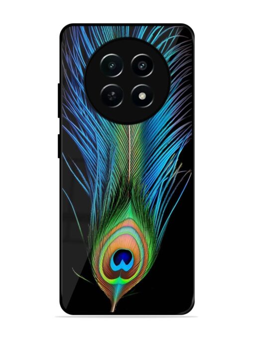 Peacock Feather Glossy Metal TPU Phone Cover for Realme C65 (5G)