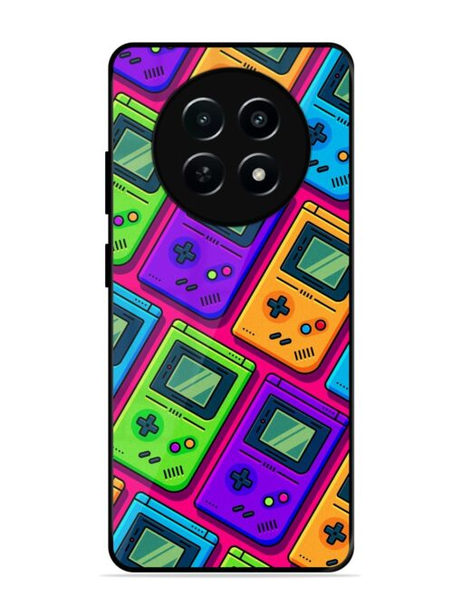 Game Seamless Pattern Glossy Metal Phone Cover for Realme C65 (5G)