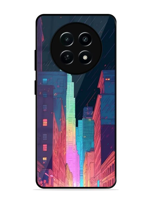 Minimal City Art Glossy Metal Phone Cover for Realme C65 (5G)