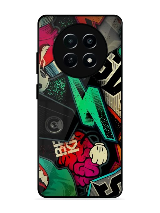 Graffiti Art Glossy Metal Phone Cover for Realme C65 (5G)