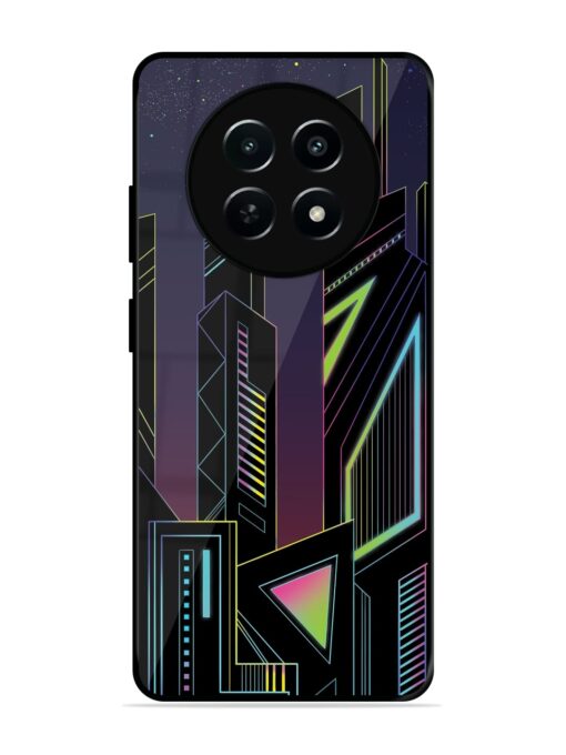 Neon Dreamscape Glossy Metal Phone Cover for Realme C65 (5G)