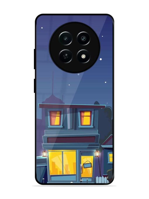 Vector Night House Glossy Metal Phone Cover for Realme C65 (5G)