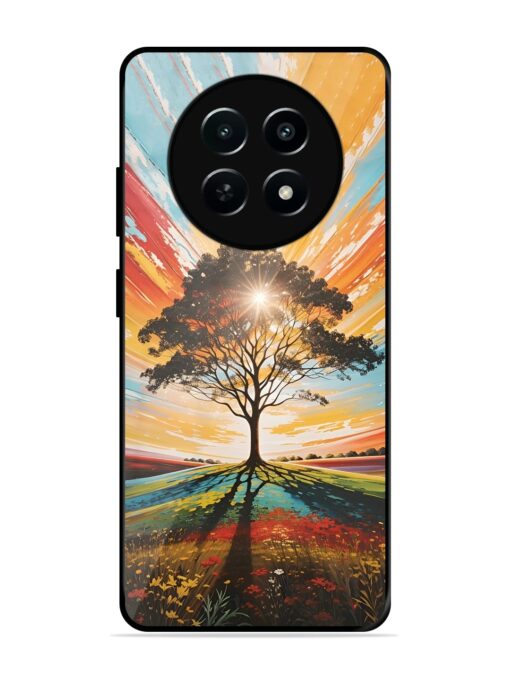 Abstract Tree Colorful Art Glossy Metal Phone Cover for Realme C65 (5G) Zapvi