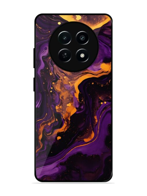 Painting Of A Purple Glossy Metal Phone Cover for Realme C65 (5G) Zapvi