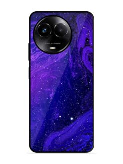 Galaxy Acrylic Abstract Art Glossy Metal Phone Cover for Realme C67 (5G)