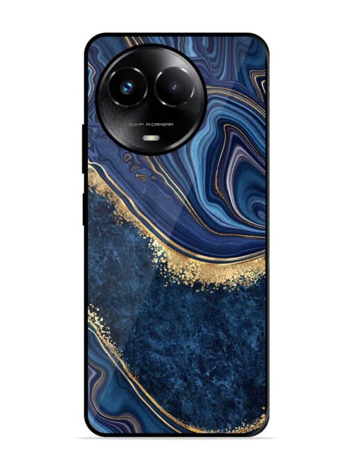 Abstract Background Blue Glossy Metal TPU Phone Cover for Realme C67 (5G) Zapvi