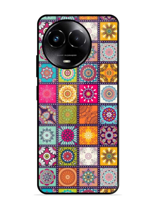 Seamless Pattern Vintage Glossy Metal Phone Cover for Realme C67 (5G) Zapvi