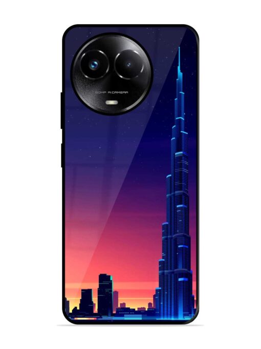 Burj Khalifa Abstract Glossy Metal Phone Cover for Realme C67 (5G) Zapvi