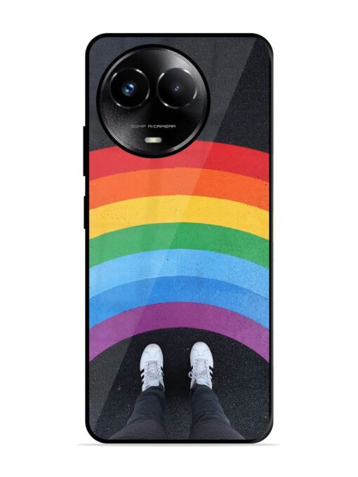 Legs Rainbow Glossy Metal TPU Phone Cover for Realme C67 (5G) Zapvi