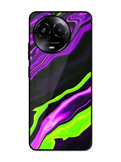 Bright Fluid Violet Glossy Metal Phone Cover for Realme C67 (5G) Zapvi