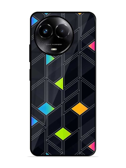 Abstract Mosaic Seamless Glossy Metal Phone Cover for Realme C67 (5G)