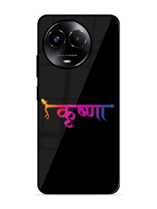 Krishna Typo Glossy Metal Phone Cover for Realme C67 (5G) Zapvi