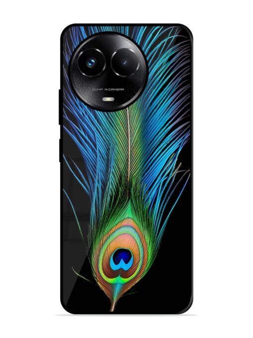 Peacock Feather Glossy Metal TPU Phone Cover for Realme C67 (5G) Zapvi