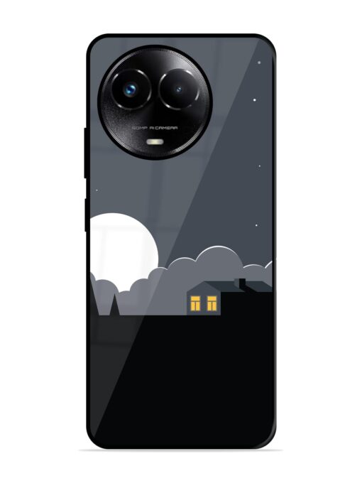 Full Moon Vector Art Glossy Metal Phone Cover for Realme C67 (5G) Zapvi