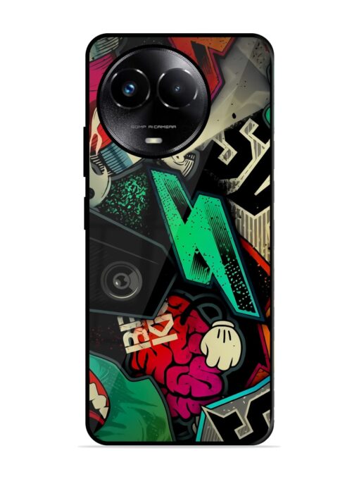 Graffiti Art Glossy Metal Phone Cover for Realme C67 (5G) Zapvi