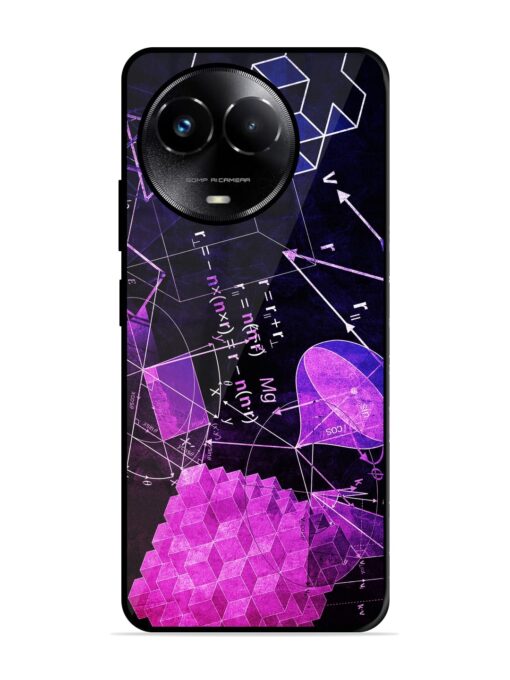 Math Physics Formula Art Glossy Metal Phone Cover for Realme C67 (5G) Zapvi