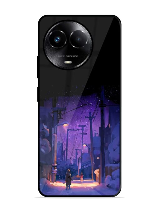 Winter Anime Art Glossy Metal Phone Cover for Realme C67 (5G)