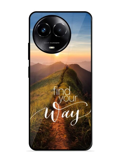 Find Your Way Glossy Metal Phone Cover for Realme C67 (5G) Zapvi